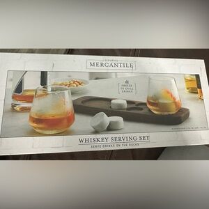 Mercantile whiskey serving set- new